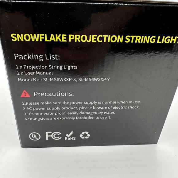 22.6 Ft Snowflake Projector Lights with 6Pcs LED Lantern Projection- Plug in Han - Picture 2 of 6